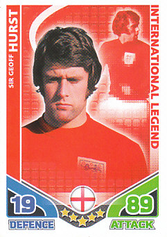 Geoff Hurst England 2010 World Cup Match Attax International Legends #IL